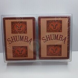 Shumba Card Game New in Hard Plastic Case 2 Decks Lion African Card Games Books
